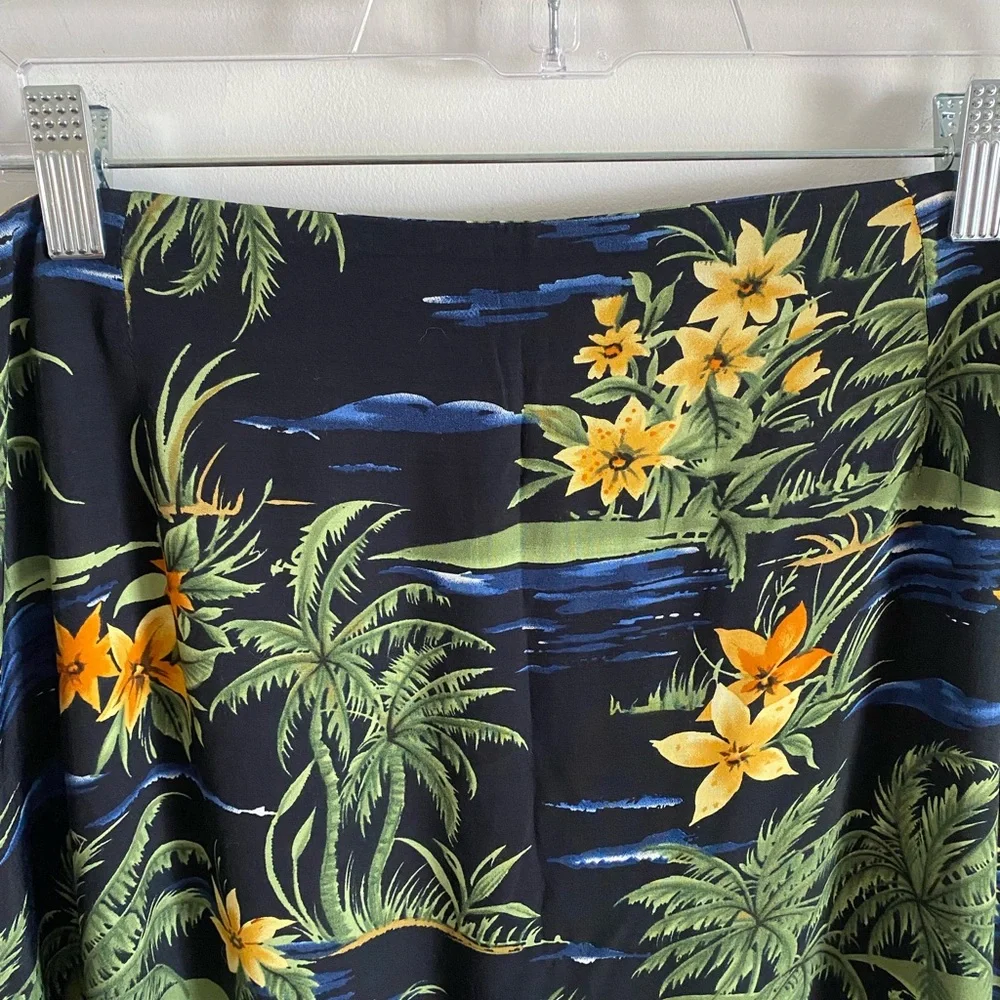 Clio Tropical Floral Shirt & Skirt Set Hawaiin‎ Tiki